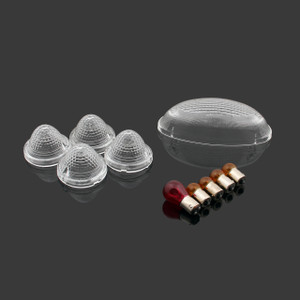 TailLight Turn Signals Indicators Lens Bulbs Set Triumph Bonneville SE T100, Clear
