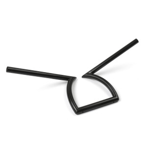 7/8" Z Motorcycle Handlebar Drag Bars Honda Yamaha Suzuki Chopper Bobber Black