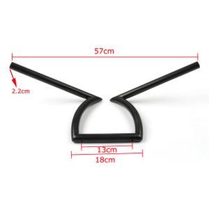 7/8" Z Motorcycle Handlebar Drag Bars Honda Yamaha Suzuki Chopper Bobber Black
