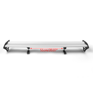Universal Hatch Adjustable Aluminum GT Rear Trunk Wing Racing Spoiler Silver 15#