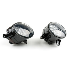 Pair Front LED Powered Front Fog Lights Bright White For VW Jetta MK5 05-09