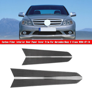 Carbon Fiber Interior Door Panel Cover Trim For Mercedes-Benz C Class W204 07-14