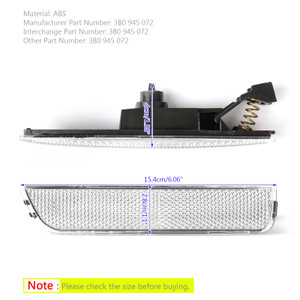 Right White Front Bumper Side Marker Lights For 2001-2005 VW Passat B5.5