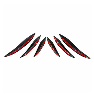 6pcs Universal Gloss Black Car/Auto Front Bumper Fins Spoiler Canards Refit