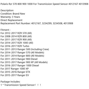 Hall Effect Speed Sensor 4012167 4013908 For Polaris RZR 570 800 900 1000 Ranger