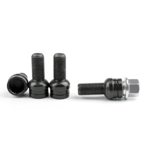 4+1 Set 17mm Black Wheel Bolt & Lock Lug Nut For VW Golf Beetle Passat Audi
