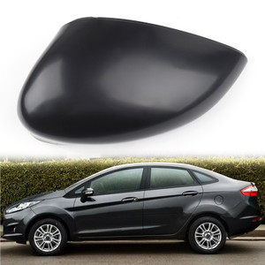 Left Matte Black Wing Door Side Rearview Mirror Cover Cap For Ford Fiesta 09-15
