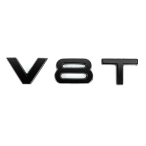 V8T Emblem Badge Fit For AUDI A1 A3 A4 A5 A6 A7 Q3 Q5 Q7 S6 S7 S8 S4 SQ5 Black