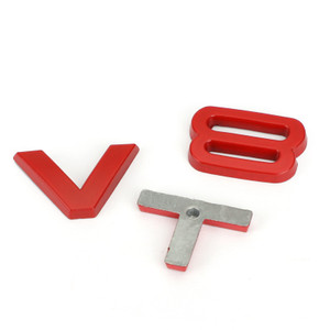 V8T Emblem Badge Fit For AUDI A1 A3 A4 A5 A6 A7 Q3 Q5 Q7 S6 S7 S8 S4 SQ5 Red