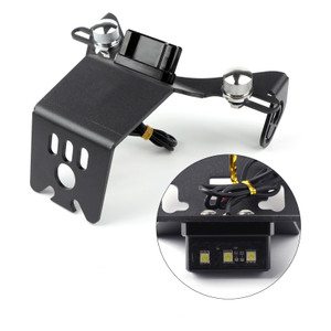 License Plate Bracket Number Holder Plate with 3 LED For Yamaha YZF-R1 2004-2014