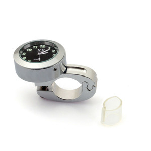 Universal 7/8" To 1-1/4" Motorcycle Cruiser Handlebar Bar Mount Clock Watch