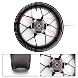 Rear Wheel Rim 17"x 4.3" Motorcycle For Honda CBR 600 RR CBR600RR 2013-2017 BK