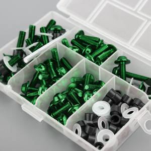 158x Motorcycle Sportbike Windscreen Fairing Bolt Kit Fastener Clip Screw Green