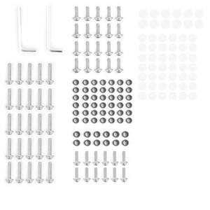 158x Motorcycle Sportbike Windscreen Fairing Bolt Kit Fastener Clip Screw Silver