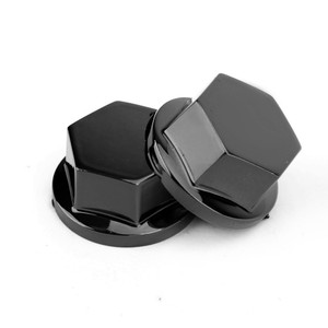 30pcs Motorcycle Black Plastic Hexagon Socket Screw Covers Bolt Nut Cap Cover