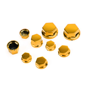 30pcs Motorcycle Gold Plastic Hexagon Socket Screw Covers Bolt Nut Cap Cover