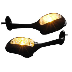 Rearview Mirrors w/Turn Signals For Suzuki GSXR600 GSX-R750 GSXR1000 02-15 BK Generic