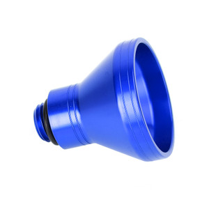Blue Aluminum Oil Filler Funnel 20mm Universal Oil Catch Drain Motorcycle