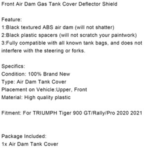 Front Air Dam Gas Tank Cover Deflector Shield For TRIUMPH Tiger 900 GT/Rally/Pro
