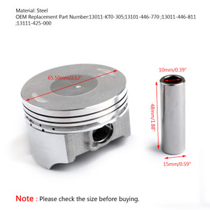 STD 65.50mm 13011-446-811 Piston Kit Fits Honda XL200 XR200R XR200 1980-2002 UE Generic
