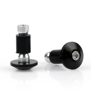 Universal Motorcycle Street Bike 7/8" Handlebar Grips Bar End Plugs Black Generic