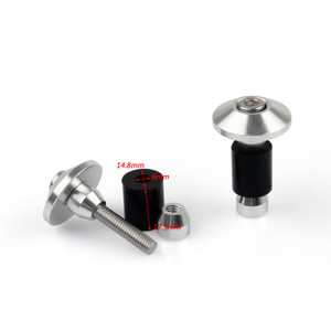Universal Motorcycle Street Bike 7/8" Handlebar Grips Bar End Plugs Silver Generic