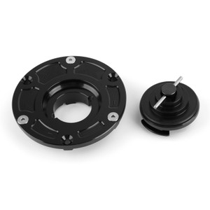 CNC Keyless Fuel Gas Cap Fit for Kawasaki Ninja 250/300 R Z250 Z300 08-17 Black
