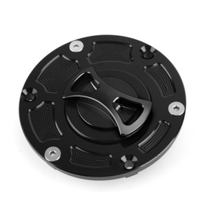 CNC Keyless Fuel Gas Cap Fit for Kawasaki Ninja 250/300 R Z250 Z300 08-17 Black