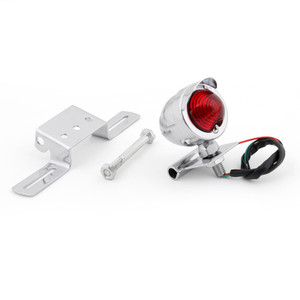 Motorcycle Brake Stop Rear Tail Light Taillight Indicator Signal Lamp Chrome