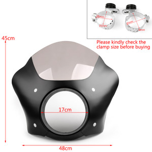 Windshield Cafe Racer Windscreen Fairing For Sportster XL 883 1200 FXDL 86-16