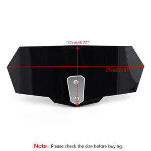 Universal Adjustable Windshield Extension Deflector For Honda Yamaha Black