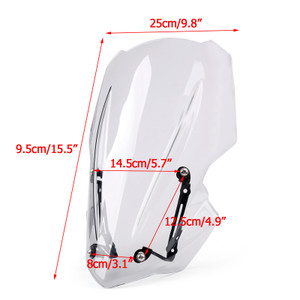 Windscreen Windshield Screen with Bracket For Kawasaki Z900 2017-2018 Clear