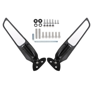 Swivel Wing Fin Rearview Mirrors For Yamaha YZF-R1 YZF-R1M R1 R1M 2015-2019