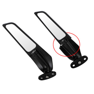 Swivel Wing Fin Rearview Mirrors For Honda CBR 250 500 600 900 929 954 1000 RR