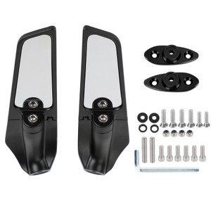 Swivel Wing Fin Rearview Mirrors For Yamaha YZF-R1 1998-2014 YZF-R6 1999-2018