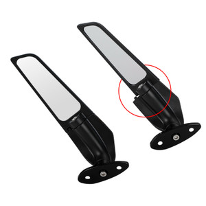 Swivel Wing Fin Rearview Mirrors For Yamaha YZF-R1 1998-2014 YZF-R6 1999-2018