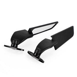 Wing Fin Spoiler Side Rearview Mirrors For Kawasaki ZX-6R Ninja ZX6R 650 01-21