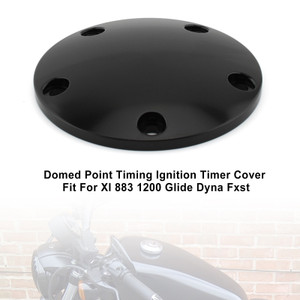 Domed Point Timing Ignition Timer Cover Black For Fltr Electra Glide Dyna Fxst
