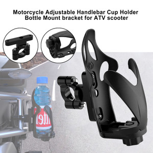 Motor Adjustable Handlebar Cup Holder Bottle Mount Bracket Black B For Scooter