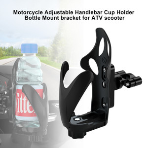 Motor Adjustable Handlebar Cup Holder Bottle Mount Bracket Black B For Scooter
