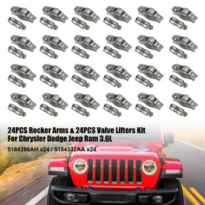 24PCS Rocker Arms & 24PCS Valve Lifters Kit For Chrysler Dodge Jeep Ram 3.6L