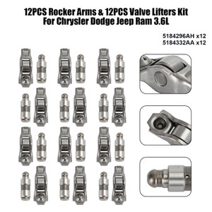 12PCS Rocker Arms & 12PCS Valve Lifters Kit For Chrysler Dodge Jeep Ram 3.6L