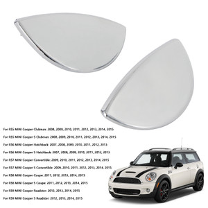 Chrome Left+ Right Headlight Washer Cover 61672752559/60 For Mini Cooper 08-2014