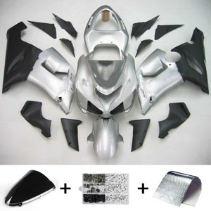 Injection Fairing Kit Bodywork Plastic ABS fit For Kawasaki ZX6R 636 2005-2006 #104
