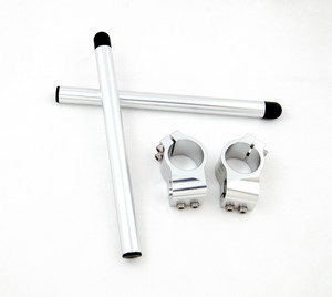 Clip-On 45MM Racer Handlebars Suzuki GSXR 600 (1997-2003), Silver