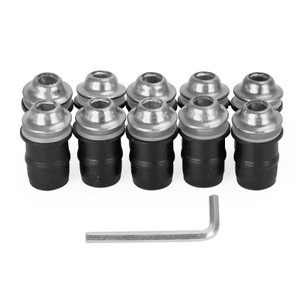 Motorcycle Wind Screen Shield Alu M5x16mm Screw Bolt Washers kit Silver 10 Pack