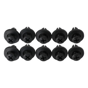 10pcs Fairing Panel Bolt Clip 6mm Plastic Screw Rivets Clips Black For Honda