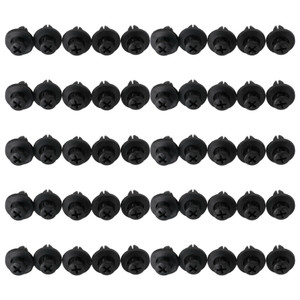 50pcs Fairing Panel Bolt Clip 6mm Plastic Screw Rivets Clips Black For Honda
