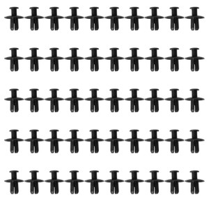 50pcs Fairing Panel Bolt Clip 8mm Plastic Screw Rivets Clips Black For Honda