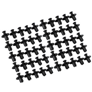50pcs Fairing Panel Bolt Clip 8mm Plastic Screw Rivets Clips Black For Honda